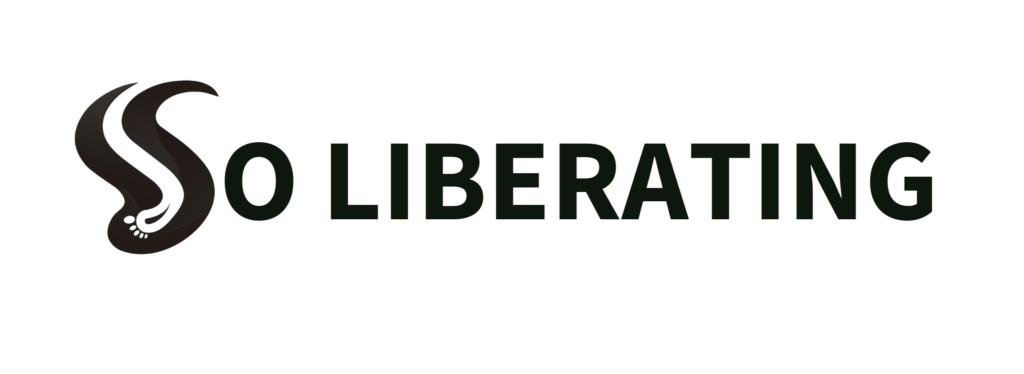 So Liberating logo with an S shaped with a foot